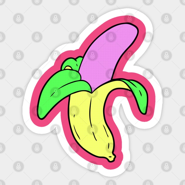 Tasty Pink Banana! Sticker by TJWDraws